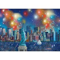 Puzzle Schmidt - Alexander Chen: Freiheitsstatue mit Feuerwerk, 1000 Teile