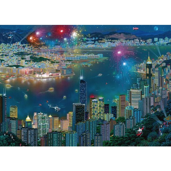 Puzzle Schmidt - Alexander Chen: Feuerwerk über Hongkong, 1000 Teile