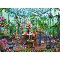 Puzzle Ravensburger - Ein Morgen im Gewächshaus, 500 Teile