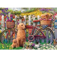 Puzzle Ravensburger - Süße Hunde im Garten, 500 Teile