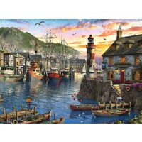 Puzzle Ravensburger - Sonnenaufgang am Hafen, 500 Teile