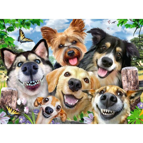 Puzzle Ravensburger - Selfies Dogs' Delight, 500 Teile