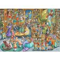 Puzzle Ravensburger – Eine Nacht in der Bibliothek, 1000 Teile