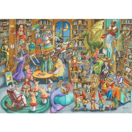 Puzzle Ravensburger - A Night at the Library, 1000 piese
