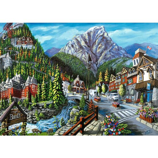 Puzzle Ravensburger - Bienvenue à Banff, 1000 pièces