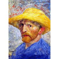 TinyPuzzle puzzle - Vincent Van Gogh: Autoritratto con cappello di paglia, 99 pezzi