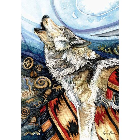 Anatolisches Puzzle - Lynn Bean: Heulender Wolf, 260 Teile