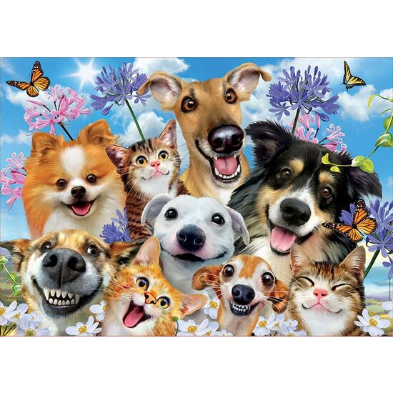 Puzzle Educa - Fun In The Sun Selfie, 500 pièces, comprend de la colle