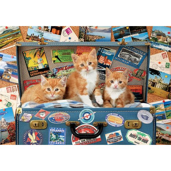 Puzzle Educa - Chatons voyageurs, 200 pièces