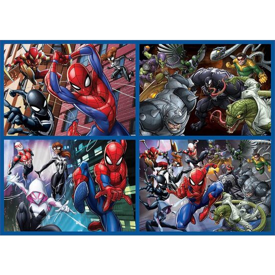 Puzzle Educa - Multi 4 Puzzle Ultimate Spider-Man, 50/80/100/150 pezzi
