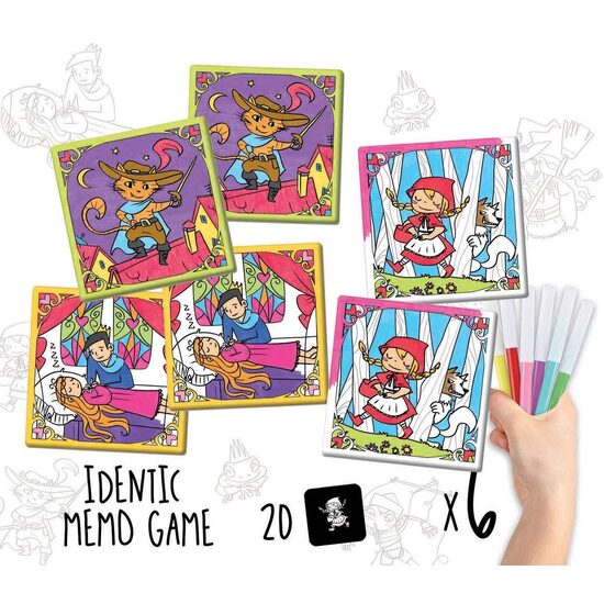 Puzzle para colorear Educa - El Bosque para Colorear Puzzle, 20 piezas