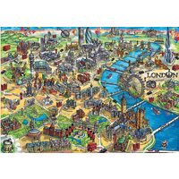 Puzzle Educa - London-Karte, 500 Teile, inklusive Kleber