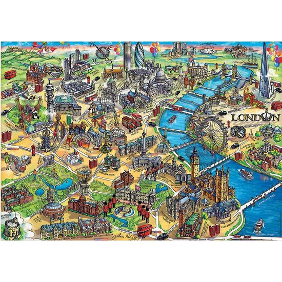 Puzzle Educa - London-Karte, 500 Teile, inklusive Kleber