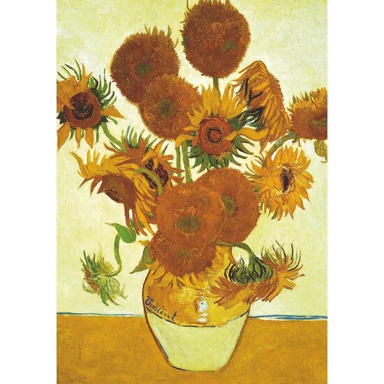 Puzzle Educa - Vincent Van Gogh: Sonnenblumen + Caféterrasse bei Nacht, 2x1000 Teile, inklusive Kleber