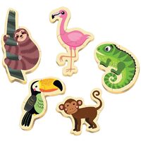 Puzzle Educa - Tropische Tiere, 3/3/4/4/5 Teile