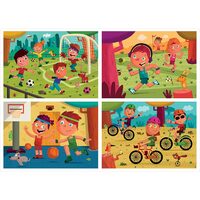 Puzzle Educa - Multi 4 Junior Sports, 20/40/60/80 Teile
