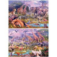 Puzzle Educa - Wilde Tiere, 2x100 Teile