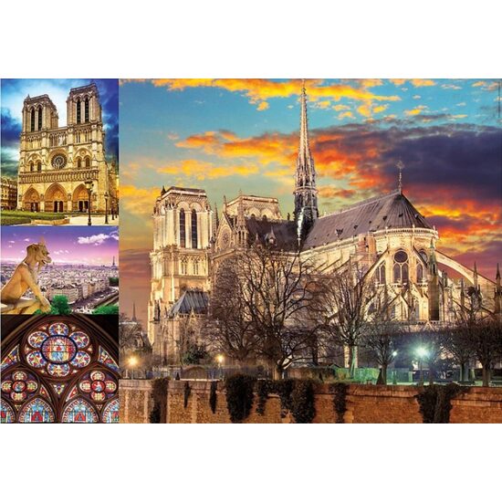 Puzzel Educa - Collage - Notre Dame de Paris, 1000 stukjes