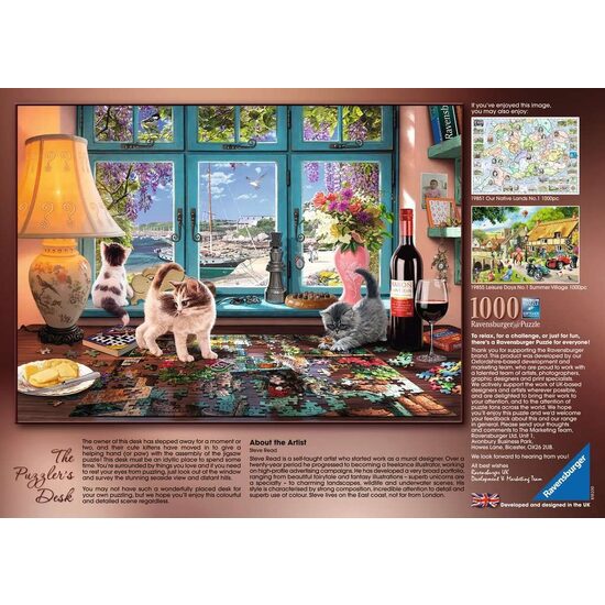 Puzzle Ravensburger - Bureau avec puzzle, 1000 pièces