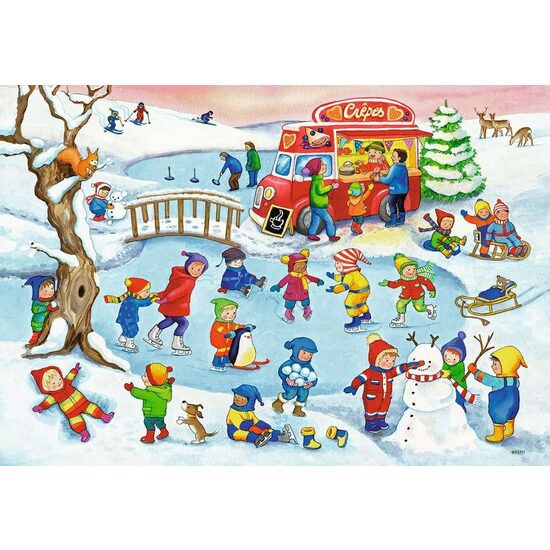 Puzzle Ravensburger - S'amuser au lac, 2x24 pièces