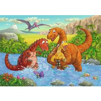 Puzzle Ravensburger - Dinosaurier La Rau, 2x24 Teile
