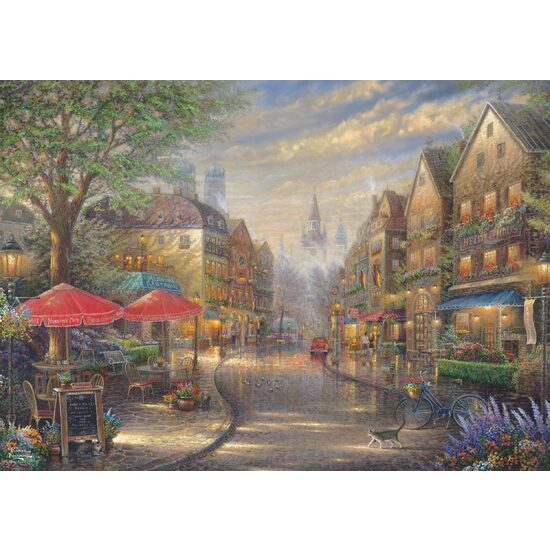 Puzzle Schmidt - Thomas Kinkade: Café in München, 1000 Teile