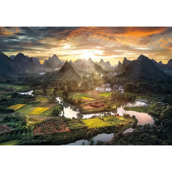 Puzzle Clementoni - Ansicht von China, 2000 Teile