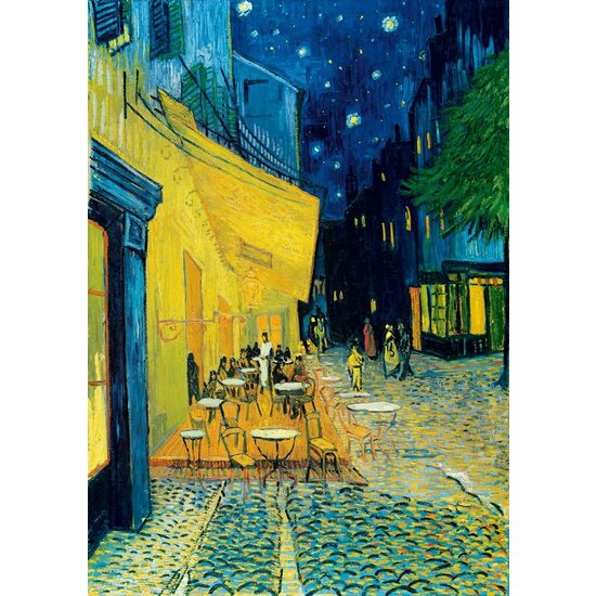 Puzzle 1000 pièces - Vincent Van Gogh : Terrasse de café la nuit, 1888