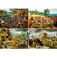 1000-teiliges Puzzle – Pieter Bruegel: Die vier Jahreszeiten