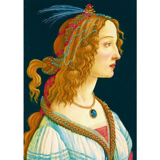 Puzzle 1000 piese - Sandro Botticelli: Idealized Portrait of a Lady, 1480