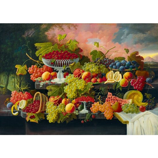 Puzzle 1000 piese - Severin Roesen: Still Life, 1867