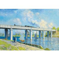 1000-teiliges Puzzle - Claude Monet: Eisenbahnbrücke bei Argenteuil, 1873