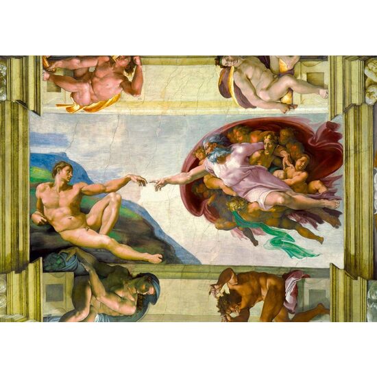 Puzzle 1000 Teile - Michelangelo Buonarroti: Die Erschaffung Adams, 1511