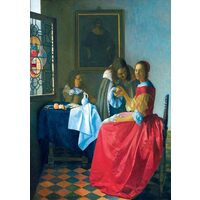Puzzel van 1000 stukjes - Johannes Vermeer: Het meisje met het wijnglas, 1659