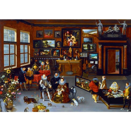 1000-teiliges Puzzle – Hieronymus Francken: Albert und Isabella zu Besuch in einem Sammlerkabinett, 1623