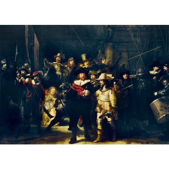 1000-teiliges Puzzle – Rembradt Van Rijn: Die Nachtwache, 1642