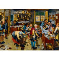 Puzzel van 1000 stukjes - Pieter Bruegel: Het belastingkantoor, 1615