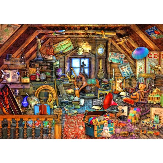 Bluebird-Puzzle – Aimee Stewart: Wimmelbild-Dachboden, 1500 Teile