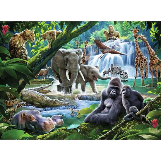 Ravensburger Puzzle - Dschungeltiere, 100 Teile XXL