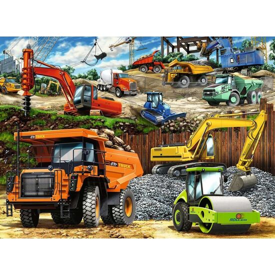 Puzzle Ravensburger - Baufahrzeuge, 100 Teile XXL