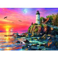 Puzzle Ravensburger - Leuchtturm bei Sonnenuntergang, 500 Teile
