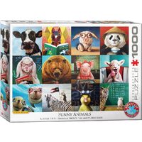 Puzzle Eurographics - Lucia Heffernan: Animales divertidos, 1000 piezas