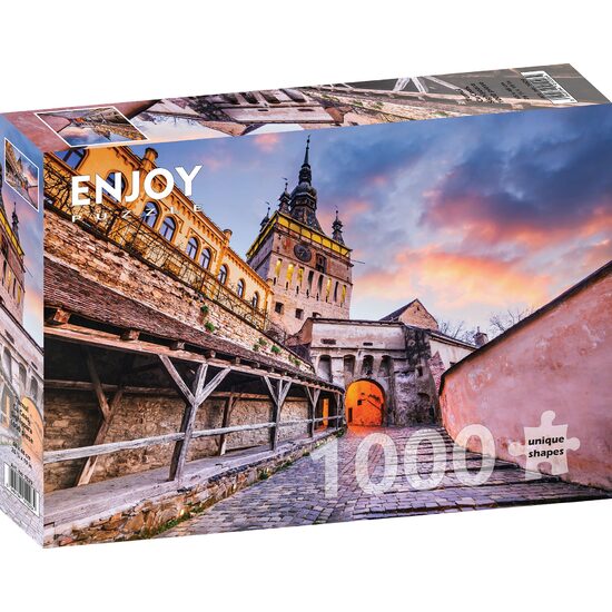 Puzzle 1000 Teile Enjoy - Glockenturm, Sighisoara