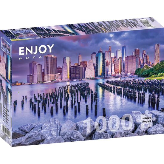 Puzzle 1000 piese Enjoy - Cloudy Sky Over Manhattan, New York