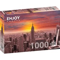 Puzzle da 1000 pezzi Enjoy - Tramonto sullo skyline di New York