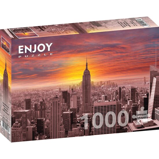 Puzzle 1000 piese Enjoy - Sunset Over New York Skyline