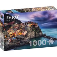 Puzzle 1000 pezzi Enjoy - Manarola al crepuscolo, Cinque Terre, Italia