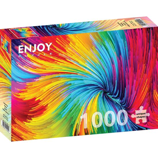 Puzzle 1000 piese Enjoy - Colorful Paint Swirl
