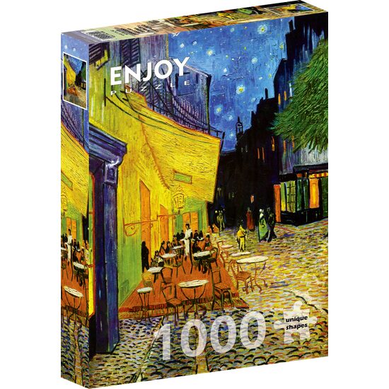 Puzzle 1000 piese Enjoy - Vincent Van Gogh: Cafe Terrace at Night