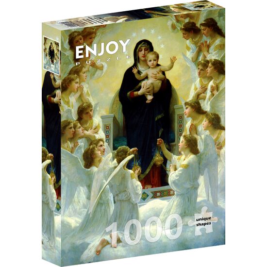 Puzzle 1000 piese Enjoy - William Bouguereau: The Virgin With Angels